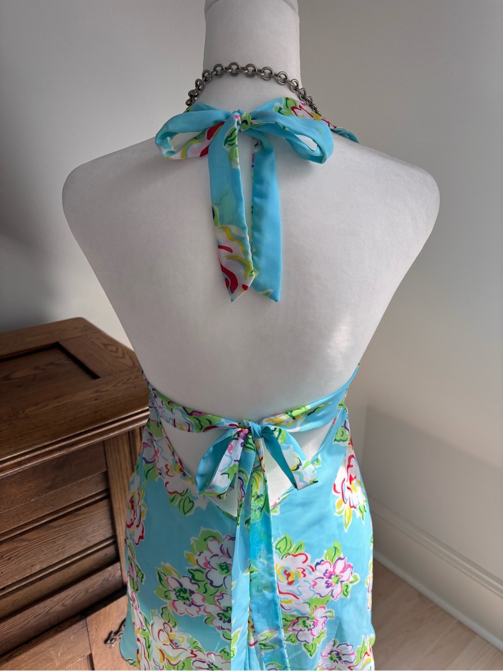 Y2K Floral Halter Dress 💙 - Picture 6 of 7